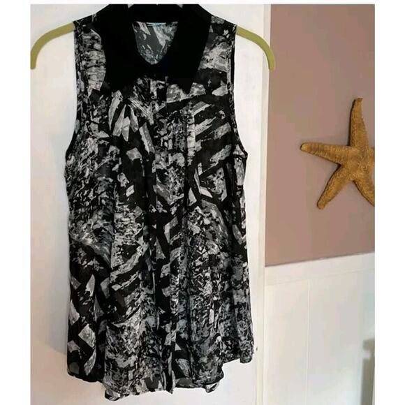 Bundle Of 4 Women's Small/XS Sleeveless Blouses Sheer/Semi Sheer Multiple Colors - Picture 4 of 15